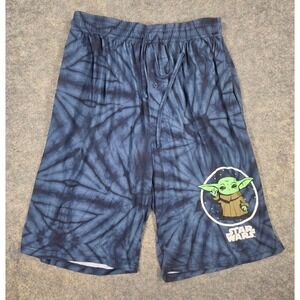 Star Wars Grogu Baby Yoda Tie Dye Lounge Shorts Mens XXL Blue Sleepwear